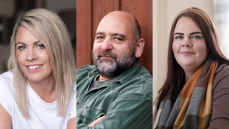 Photo de Laura, Michael, Sarah atteinte de sclérose en plaques. La sclérose en plaques endommage le système nerveux, perturbant les messages envoyés par le cerveau, et peut perturber les fonctions vésicales et intestinales.